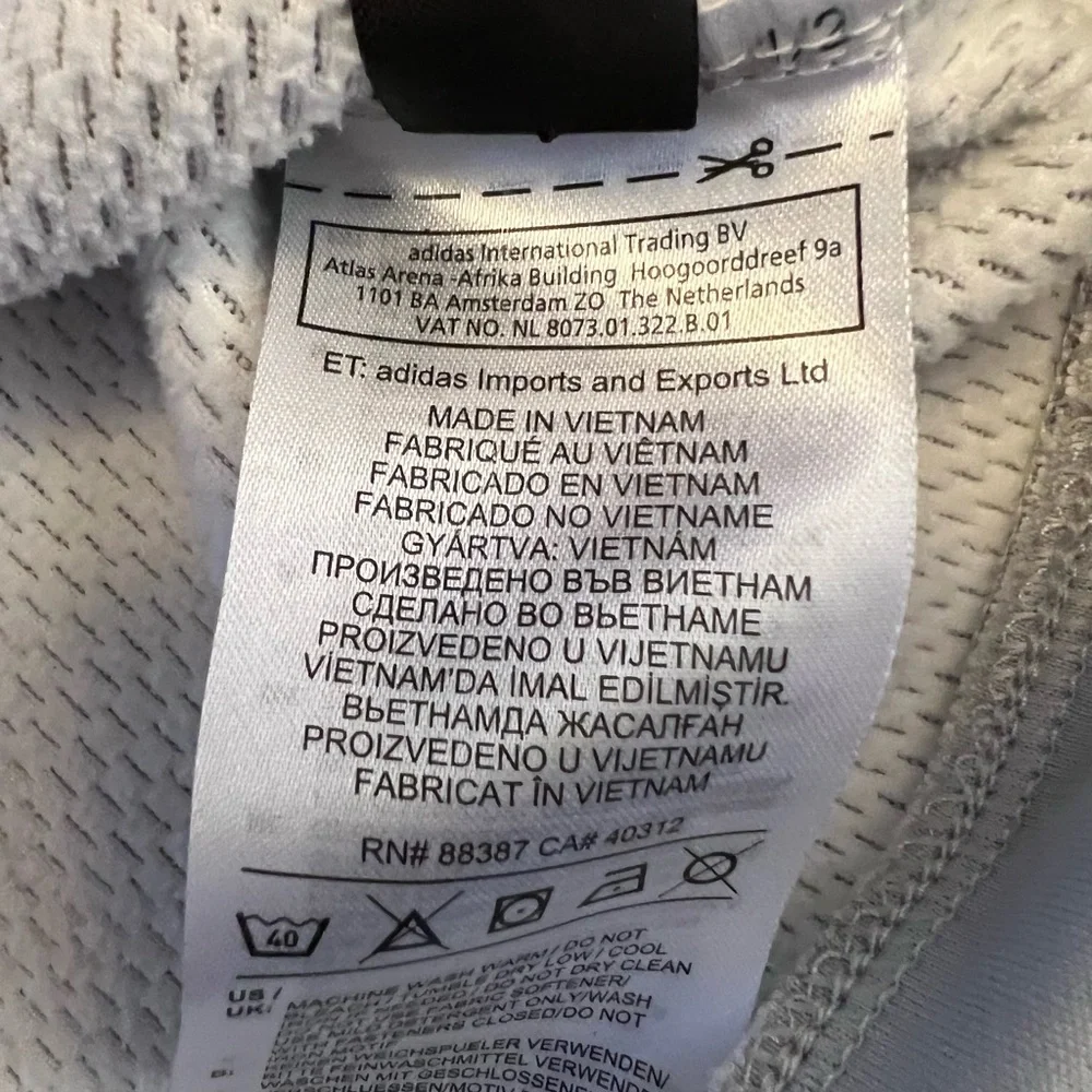 Adidas‎ Hoodie Men Medium Gray Excellent Climalite Honeycomb Textured Pullover